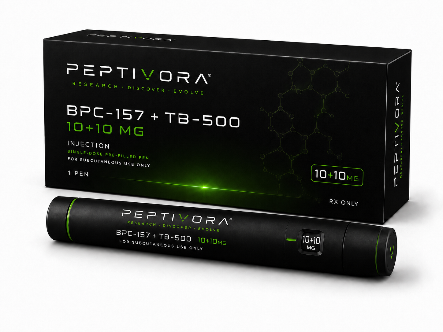 PEPTIVORA BPC-157 + TB-500 10 + 10 mg Pen product image